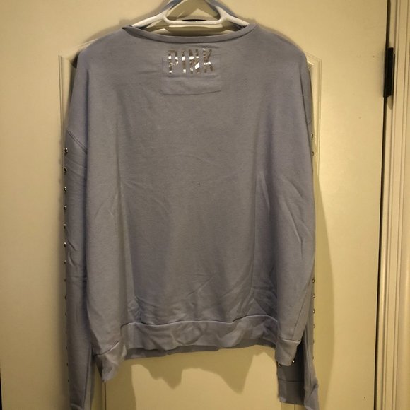 PINK Victoria's Secret Light Purple Long Sleeve with Stud Detailing Size L - Picture 3 of 3